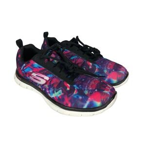 Skechers Flex Appeal Womens Athletic Shoes 6.5 Cosmic Rays Tie Dye Memory Foam